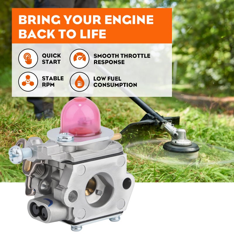 Hipa 753-06190 Carburetor for Troy Bilt TB22 TB22EC TB32EC TB80EC TB225 TB80EC Craftsman 25cc Bolens BL110 Trimmer Weedeater 75306190 WT973 WT-973 Carb - Image 4